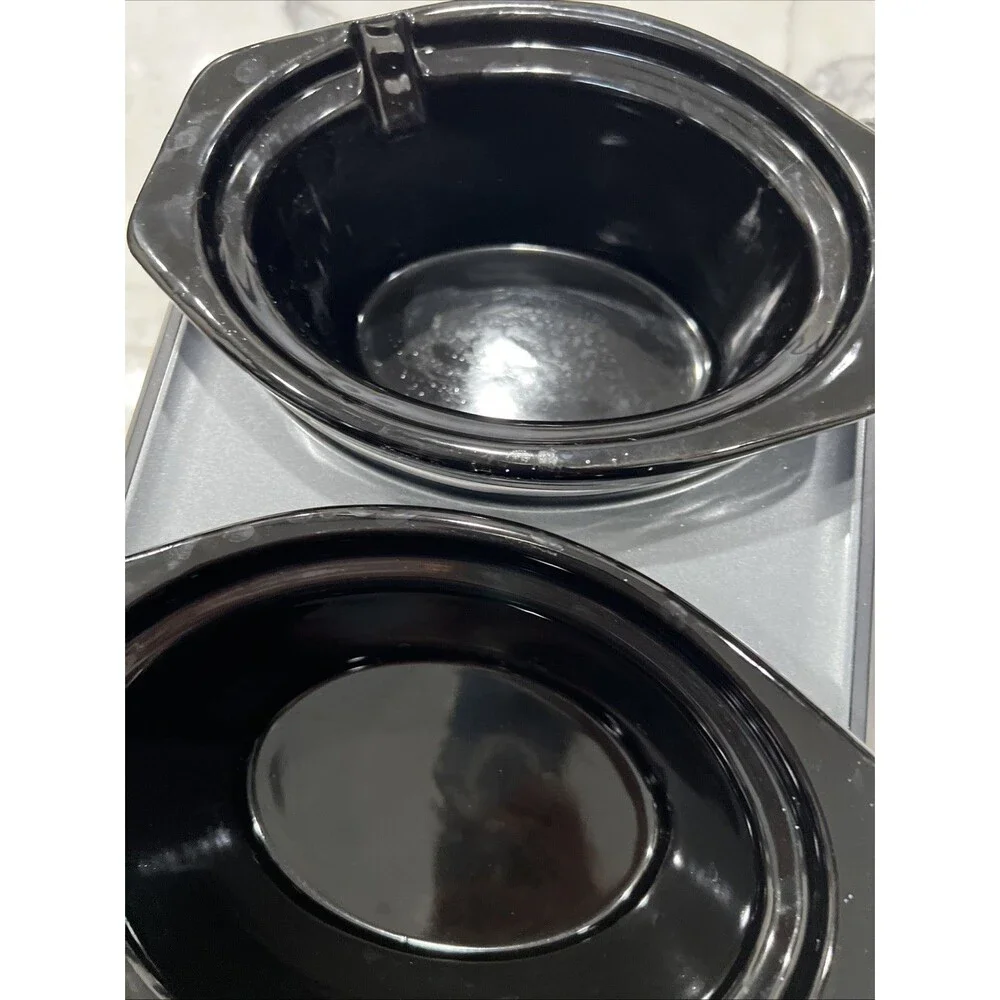 Crock-Pot SCCPMD1-CH Hook Up Double Oval Connectable 2 1-Quart Tested